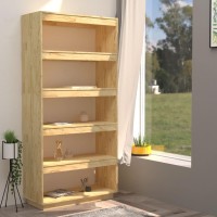Vidaxl Book Cabinet/Room Divider 31.5X13.8X65.7 Solid Wood Pine