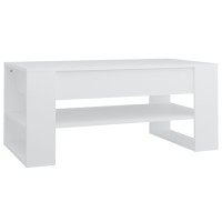 Vidaxl Coffee Table White 40.2X21.7X17.7 Engineered Wood