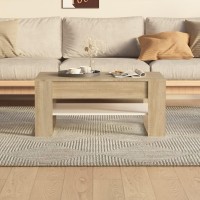 vidaXL Coffee Table White and Sonoma Oak 40.2