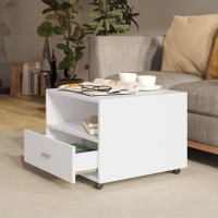 Vidaxl Coffee Table White 21.7X21.7X15.7 Engineered Wood