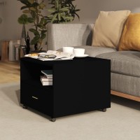 Vidaxl Coffee Table Black 21.7X21.7X15.7 Engineered Wood