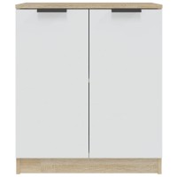 Vidaxl Sideboard White&Sonoma Oak 23.6X11.8X27.6 Engineered Wood