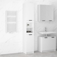 Vidaxl Bathroom Cabinet White 12.6X13.4X74.2 Engineered Wood