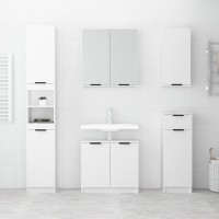 Vidaxl Bathroom Cabinet White 12.6X13.4X74.2 Engineered Wood