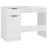 vidaXL Desk High Gloss White 39.4