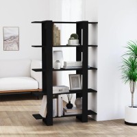 Vidaxl Book Cabinet/Room Divider Black 39.4X11.8X63