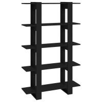 Vidaxl Book Cabinet/Room Divider Black 39.4X11.8X63