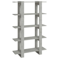 Vidaxl Book Cabinet/Room Divider Concrete Gray 39.4X11.8X63