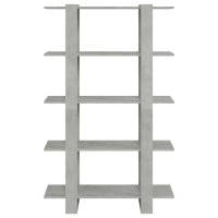 Vidaxl Book Cabinet/Room Divider Concrete Gray 39.4X11.8X63