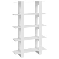 Vidaxl Book Cabinet/Room Divider High Gloss White 39.4X11.8X63