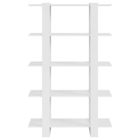 Vidaxl Book Cabinet/Room Divider High Gloss White 39.4X11.8X63