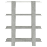 Vidaxl Book Cabinet/Room Divider Concrete Gray 39.4X11.8X48.6