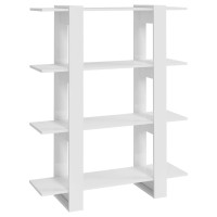 Vidaxl Book Cabinet/Room Divider High Gloss White 39.4X11.8X48.6