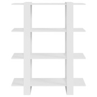 Vidaxl Book Cabinet/Room Divider High Gloss White 39.4X11.8X48.6