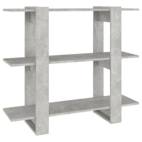 Vidaxl Book Cabinetroom Divider Concrete Gray 39.4X11.8X34.3