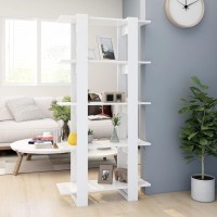 Vidaxl Book Cabinet/Room Divider White 31.5X11.8X63 Engineered Wood