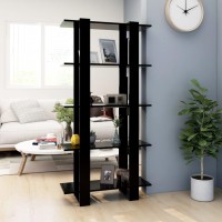 Vidaxl Book Cabinet/Room Divider Black 31.5X11.8X63 Engineered Wood