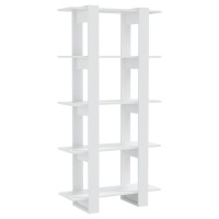 Vidaxl Book Cabinet/Room Divider High Gloss White 31.5X11.8X63