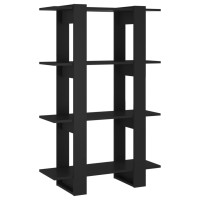 Vidaxl Book Cabinet/Room Divider Black 31.5X11.8X48.6