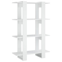 Vidaxl Book Cabinet/Room Divider High Gloss White 31.5X11.8X48.6