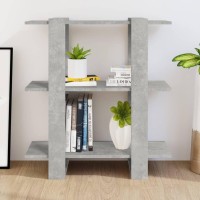 Vidaxl Book Cabinet/Room Divider Concrete Gray 31.5X11.8X34.3