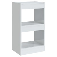 Vidaxl Book Cabinet/Room Divider High Gloss White 15.7X11.8X28.3