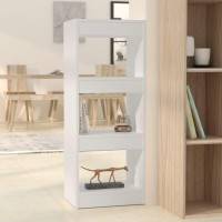 Vidaxl Book Cabinet/Room Divider White 15.7X11.8X40.6 Engineered Wood