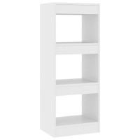 Vidaxl Book Cabinet/Room Divider White 15.7X11.8X40.6 Engineered Wood