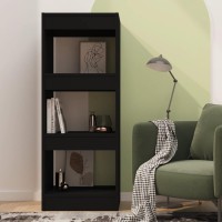 Vidaxl Book Cabinet/Room Divider Black 15.7X11.8X40.6 Engineered Wood