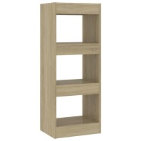 Vidaxl Book Cabinet/Room Divider Sonoma Oak 15.7X11.8X40.6 Engineered Wood