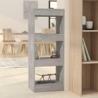 Vidaxl Book Cabinet/Room Divider Concrete Gray 15.7X11.8X40.6 Engineered Wood