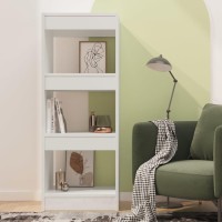 Vidaxl Book Cabinet/Room Divider High Gloss White 15.7X11.8X40.6 Engineered Wood