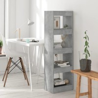 Vidaxl Book Cabinet/Room Divider Concrete Gray 15.7X11.8X53.1