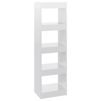 Vidaxl Book Cabinet/Room Divider High Gloss White 15.7X11.8X53.1
