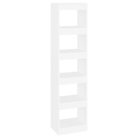 Vidaxl Book Cabinet/Room Divider White 15.7X11.8X65.4