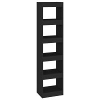 Vidaxl Book Cabinet/Room Divider Black 15.7X11.8X65.4