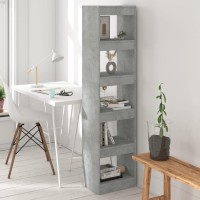 Vidaxl Book Cabinet/Room Divider Concrete Gray 15.7X11.8X65.4