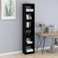 Vidaxl Book Cabinet/Room Divider Black 15.7X11.8X78