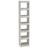 Vidaxl Book Cabinet/Room Divider Concrete Gray 15.7X11.8X78