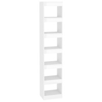 Vidaxl Book Cabinet/Room Divider High Gloss White 15.7X11.8X78