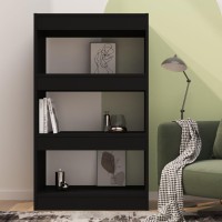 Vidaxl Book Cabinet/Room Divider Black 23.6X11.8X40.6 Engineered Wood