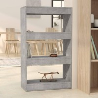 Vidaxl Book Cabinet/Room Divider Concrete Gray 23.6X11.8X40.6 Engineered Wood