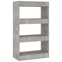 Vidaxl Book Cabinet/Room Divider Concrete Gray 23.6X11.8X40.6 Engineered Wood