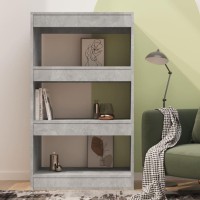 Vidaxl Book Cabinet/Room Divider Concrete Gray 23.6X11.8X40.6 Engineered Wood