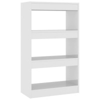 Vidaxl Book Cabinet/Room Divider High Gloss White 23.6X11.8X40.6 Engineered Wood