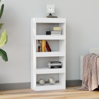 Vidaxl Book Cabinet/Room Divider White 23.6X11.8X53.1 Engineered Wood