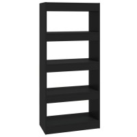 Vidaxl Book Cabinet/Room Divider Black 23.6X11.8X53.1 Engineered Wood