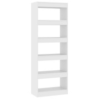 Vidaxl Book Cabinet/Room Divider White 23.6X11.8X65.4 Engineered Wood