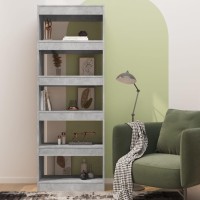 Vidaxl Book Cabinet/Room Divider Concrete Gray 23.6X11.8X65.4 Engineered Wood