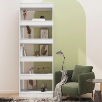 Vidaxl Book Cabinet/Room Divider High Gloss White 23.6X11.8X65.4 Engineered Wood